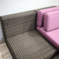 92365 Divano modulare Ethimo Cube con tavolo e pouf
