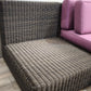 92365 Divano modulare Ethimo Cube con tavolo e pouf