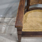 92367 Poltroncina a pozzetto con struttura in legno e seduta in paglia di Vienna