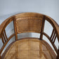 92367-2 Poltroncina a pozzetto con struttura in legno e seduta in paglia di Vienna