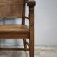 92367-2 Poltroncina a pozzetto con struttura in legno e seduta in paglia di Vienna
