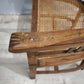 92367-2 Poltroncina a pozzetto con struttura in legno e seduta in paglia di Vienna