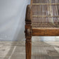 92366 Poltrona etnica con struttura in legno e seduta in bambù