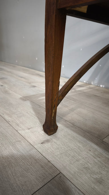 92373 Poltrona etnica con struttura in legno e schienale in paglia