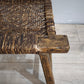 92370 Coppia di antiche sedie basse rustiche marchiate "Chen Kaizong" (Stile Wabi-Sabi)