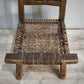 92370 Coppia di antiche sedie basse rustiche marchiate "Chen Kaizong" (Stile Wabi-Sabi)