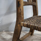 92370 Coppia di antiche sedie basse rustiche marchiate "Chen Kaizong" (Stile Wabi-Sabi)