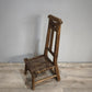 92370 Coppia di antiche sedie basse rustiche marchiate "Chen Kaizong" (Stile Wabi-Sabi)