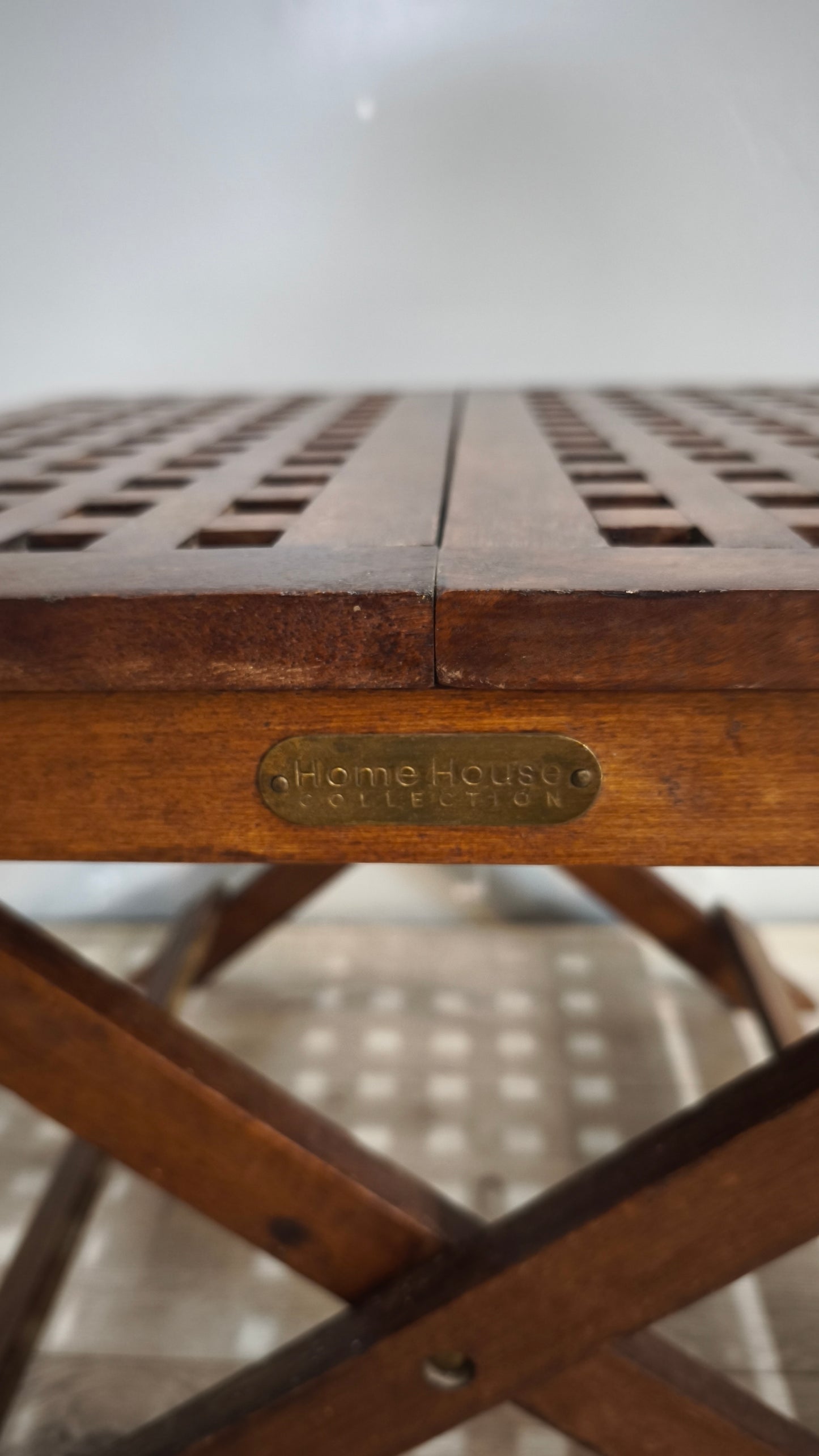92369 Tavolino da salotto pieghevole in legno di teak