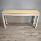 92374 Console orientale con base bianca e piano in legno