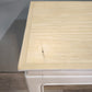 92374 Console orientale con base bianca e piano in legno