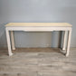 92374 Console orientale con base bianca e piano in legno
