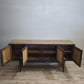 92380 Credenza quattro sportelli dipinta con piano in legno