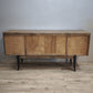 92380 Credenza quattro sportelli dipinta con piano in legno