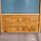 92381 Highboard in legno con sportelli dipinti e pomelli in vetro