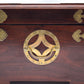 92371 Porta gioie cinese in legno con inserti in metallo