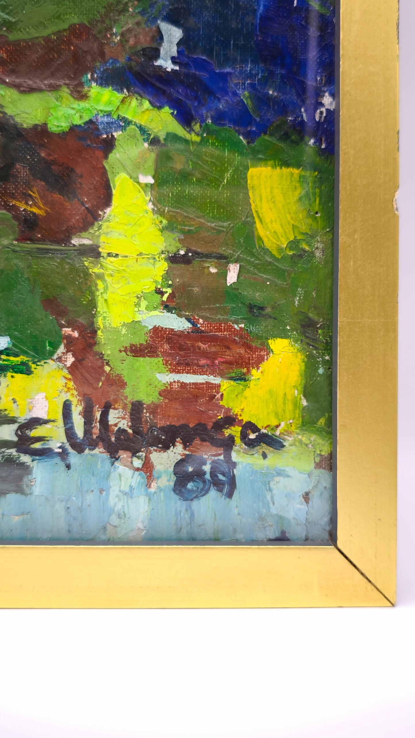92318 Quadro Eugène Malonga 'Bordo del fiume'