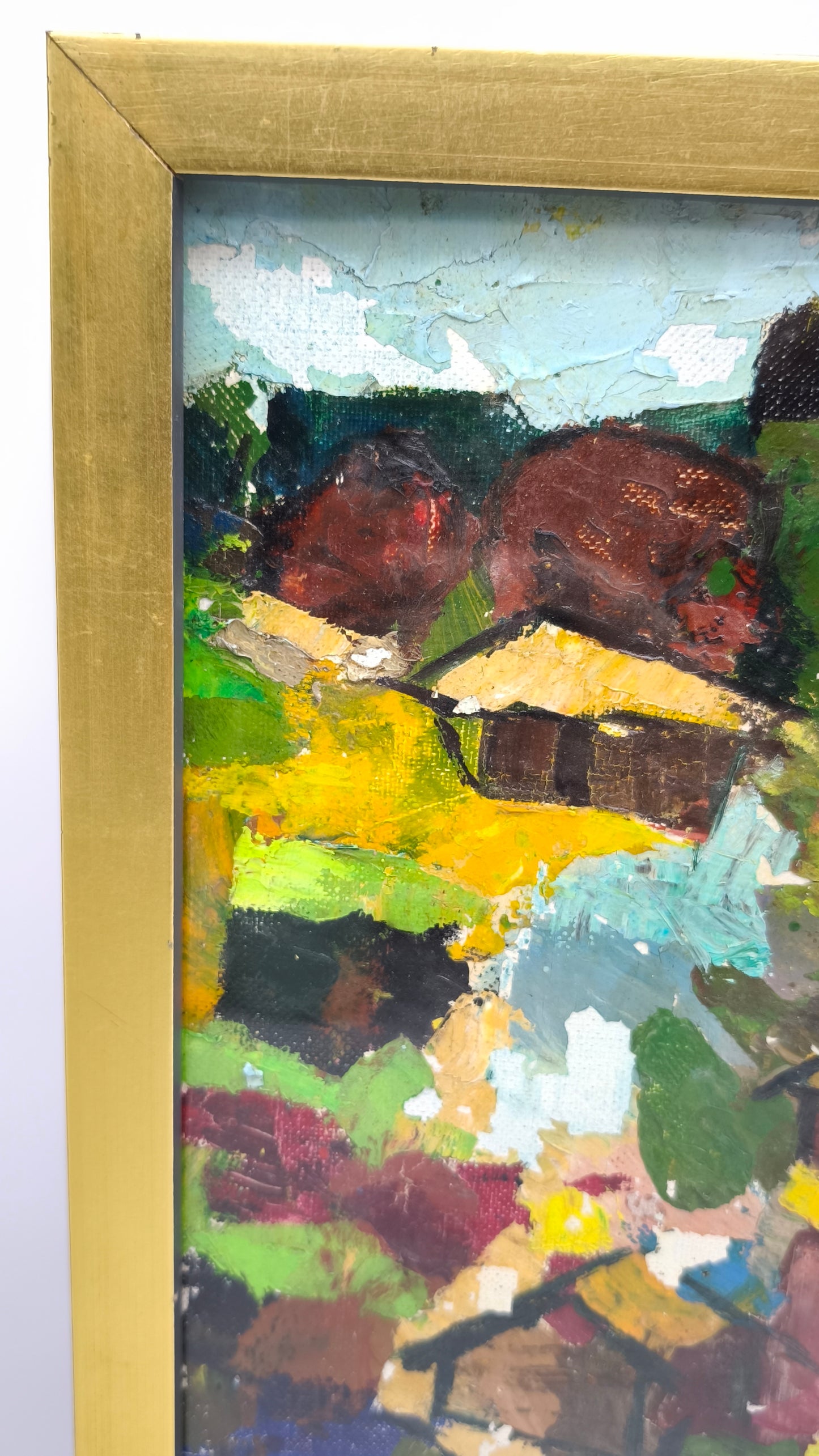 92318 Quadro Eugène Malonga 'Bordo del fiume'