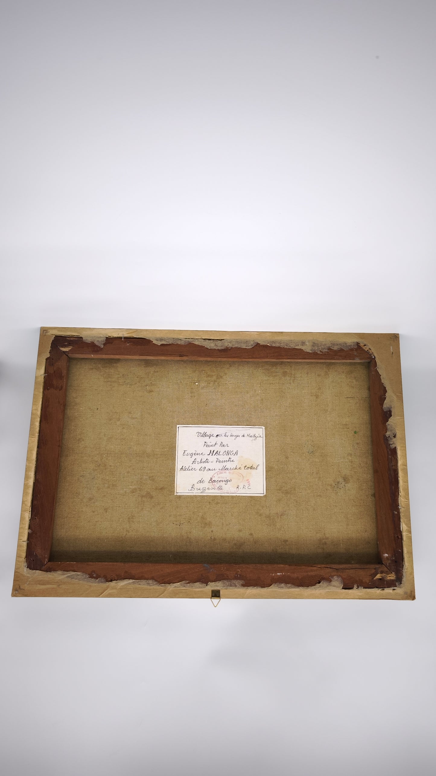 92318 Quadro Eugène Malonga 'Bordo del fiume'