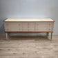 92378 Mobile comò in legno dipinto grigio con piano in marmo