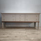 92378 Mobile comò in legno dipinto grigio con piano in marmo