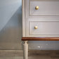 92378 Mobile comò in legno dipinto grigio con piano in marmo