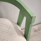 92449 Poltroncina a pozzetto in legno dipinta verde