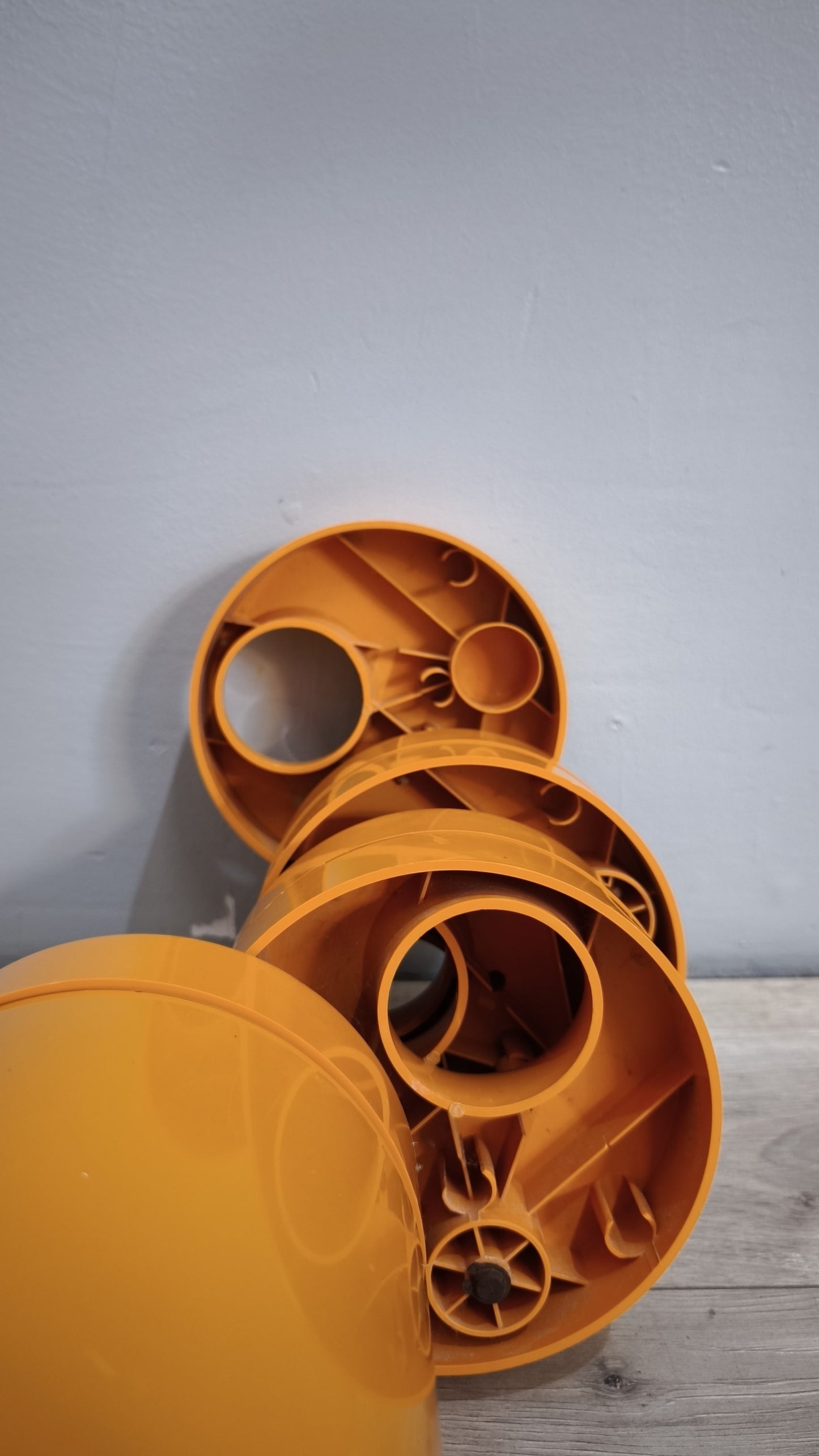 92423 Portaombrelli PLUVIUM, Anonima Castelli, design Giancarlo Piretti, anni '60, color arancio