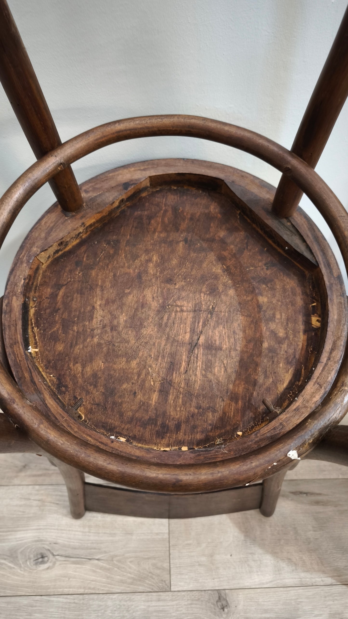 92481 Set n 4 sedie stile Thonet in legno di faggio incurvato con decorazioni in rilievo