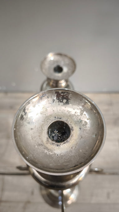 92482 Grande candelabro in metallo con cinque punti luce