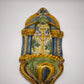 92393 Acquasantiera in ceramica dipinta