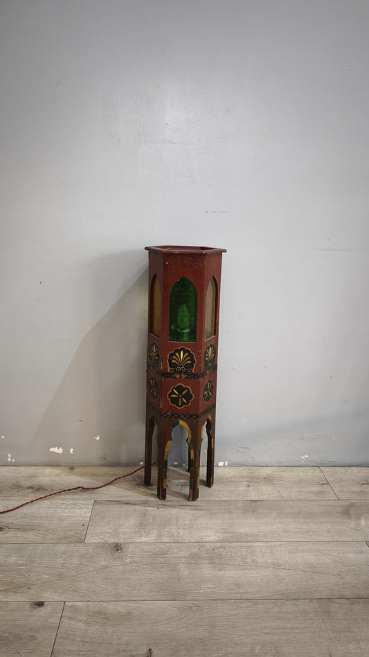 238 Lampada esagonale dipinta marocchina