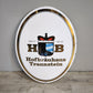 236 Insegna vintage HB Hofbrauhaus Traunstein in metallo smaltato