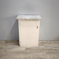 237 Mobiletto anni '50 uno sportello dipinto bianco con piano in marmo