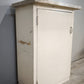 237 Mobiletto anni '50 uno sportello dipinto bianco con piano in marmo