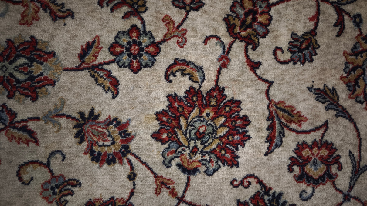 92535 Tappeto in tessuto naturale con decorazione a motivo floreale