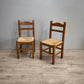92555 Sedia con struttura in legno e seduta in paglia