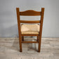 92555 Sedia con struttura in legno e seduta in paglia