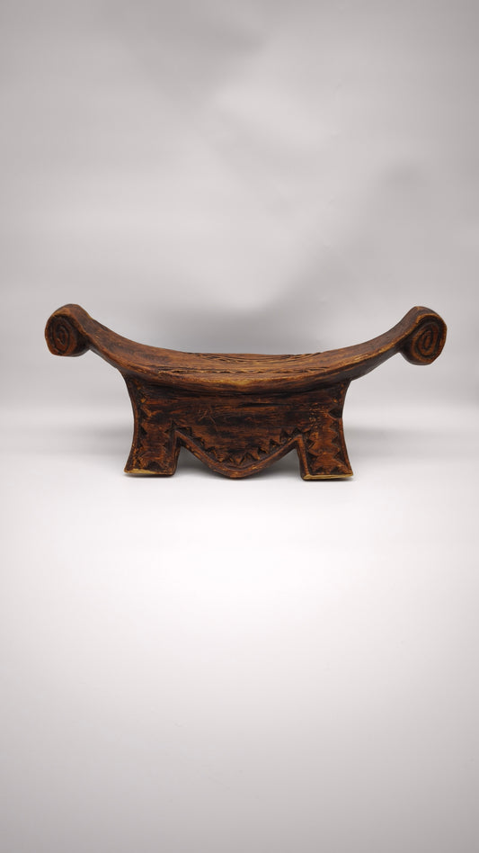 92516 Poggia testa africano in legno intagliato