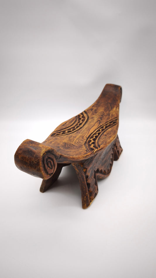 92516 Poggia testa africano in legno intagliato