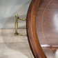 92556 Tavolino rotondo in legno con vassoio