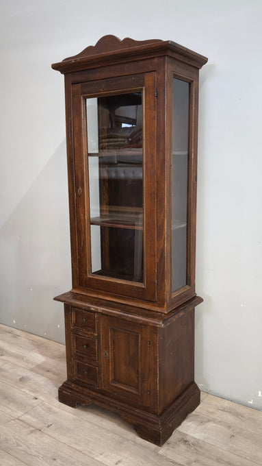 92579 Vetrina in legno arte povera