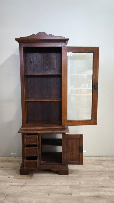92579 Vetrina in legno arte povera