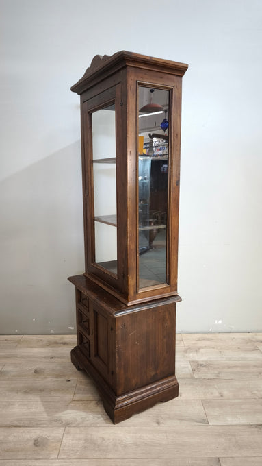 92579 Vetrina in legno arte povera