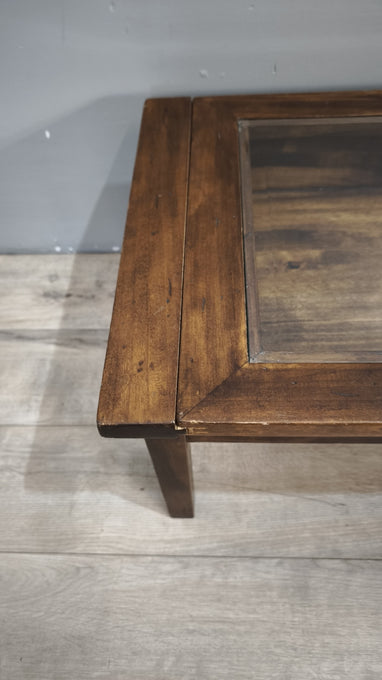 92575 Tavolino da salotto con teca a scorrimento
