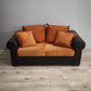 92568 Divano due posti con cuscini color arancio