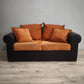 92568 Divano due posti con cuscini color arancio