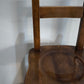 92571 Sgabello in legno massello con schienale in stile arte povera