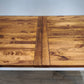 92593 Tavolo allungabile con base bianca e piano in legno