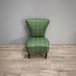 92588 Poltroncina imbottita e rivestita in tessuto verde